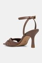 Answear.LAB sandały na szpilce skórzane brązowy WS26-OBD086