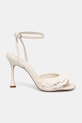 Answear.LAB sandały na szpilce skórzane WS26-OBD087 beżowy WS26