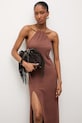 Odzież Answear.LAB sukienka plażowa damska WS26-OPD000 brązowy
