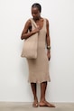 Answear.LAB sukienka plażowa damska beżowy 2510525
