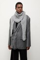 Answear.LAB szalik z wełną dzianina szary WS26-SAD000