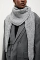 Answear.LAB szalik z wełną WS26-SAD000 szary WS26