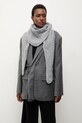 Answear.LAB szalik z wełną z dodatkiem wełny szary WS26-SAD001