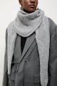 Answear.LAB szalik z wełną WS26-SAD001 szary WS26