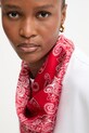 Answear.LAB chusta jedwabna z kolekcji Unscripted jedwab czerwony 123.flk