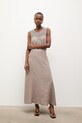Answear.LAB spódnica lniana WS26-SDD006 beżowy WS26
