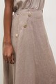 Answear.LAB spódnica lniana beżowy WS26-SDD006