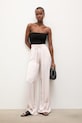 Answear.LAB spodnie damskie z wiskozy WS26-SDD008 beżowy WS26