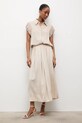Λινή φούστα Answear.LAB WS26-SDD015 μπεζ WS26