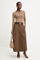 Answear.LAB spódnica 661792.hak brązowy WS26