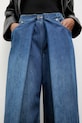 Answear.LAB jeansy wide leg damskie granatowy WS26-SJD008