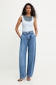 Answear.LAB wide leg džíny dámské WS26-SJD010 modrá WS26