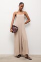 Answear.LAB kombinezon z domieszką lnu Q1033.hak beżowy WS26