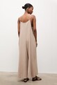 Odzież Answear.LAB kombinezon z domieszką lnu Q1033.hak beżowy