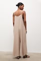 Odzież Answear.LAB kombinezon z domieszką lnu Q1033.hak beżowy