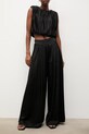 Answear.LAB spodnie damskie z wiskozy czarny WS26-SPD008