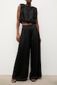 Answear.LAB spodnie damskie z wiskozy czarny WS26-SPD008
