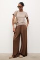 Answear.LAB spodnie damskie WS26-SPD032 brązowy WS26
