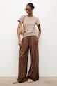 Answear.LAB spodnie damskie WS26-SPD032 brązowy WS26