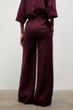 Odzież Answear.LAB spodnie damskie lniane PN1595 bordowy