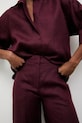 Answear.LAB брюки для женщин из льна бордо PN1595
