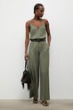 Answear.LAB spodnie damskie z lyocellu 95106.iak zielony WS26