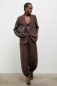 Answear.LAB штани paperbag жіночі з віскозою 95066.iak коричневий WS26
