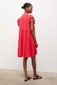 Odzież Answear.LAB sukienka z dodatkiem lnu ZY969.hak czerwony