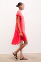 Answear.LAB sukienka z dodatkiem lnu czerwony ZY969.hak