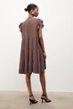 Answear.LAB sukienka z dodatkiem lnu brązowy ZY969.hak