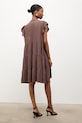 Answear.LAB sukienka z dodatkiem lnu brązowy ZY969.hak