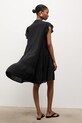 Odzież Answear.LAB sukienka z dodatkiem lnu ZY969.hak czarny