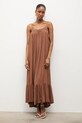 Answear.LAB sukienka wiskozowa Africa.hak brązowy WS26