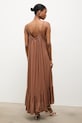 Odzież Answear.LAB sukienka wiskozowa Africa.hak brązowy