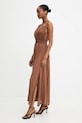 Answear.LAB sukienka wiskozowa Indira.hak brązowy WS26