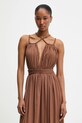 Answear.LAB sukienka wiskozowa brązowy Indira.hak