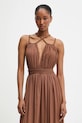 Answear.LAB sukienka wiskozowa brązowy Indira.hak