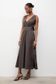 Bavlnené šaty Answear.LAB 93393.iak hnedá WS26