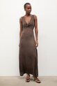 Answear.LAB sukienka z wiskozy WS26-SUD031 brązowy WS26