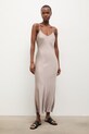 Answear.LAB sukienka bieliźniana z wiskozy WS26-SUD040 beżowy WS26