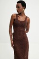 Answear.LAB sukienka brązowy m.08807.hak