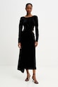 Answear.LAB sukienka welurowa 58322.tok czarny WS26