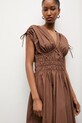 Answear.LAB sukienka bawełniana brązowy ZY990.hak