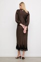 Odzież Answear.LAB sukienka wiskozowa 95930.isr brązowy