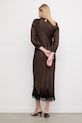 Odzież Answear.LAB sukienka wiskozowa 95930.isr brązowy