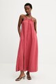 Λινό φόρεμα Answear.LAB E26-49.fjk κόκκινο WS26