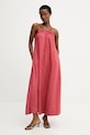 Λινό φόρεμα Answear.LAB E26-49.fjk κόκκινο WS26
