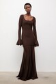 Answear.LAB sukienka 23451.fak brązowy WS26