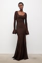 Answear.LAB sukienka 23451.fak brązowy WS26