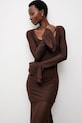 Answear.LAB sukienka brązowy 23451.fak